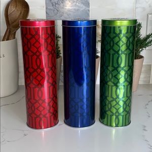 3 Tall Tin Recycled/Repurposed Cans